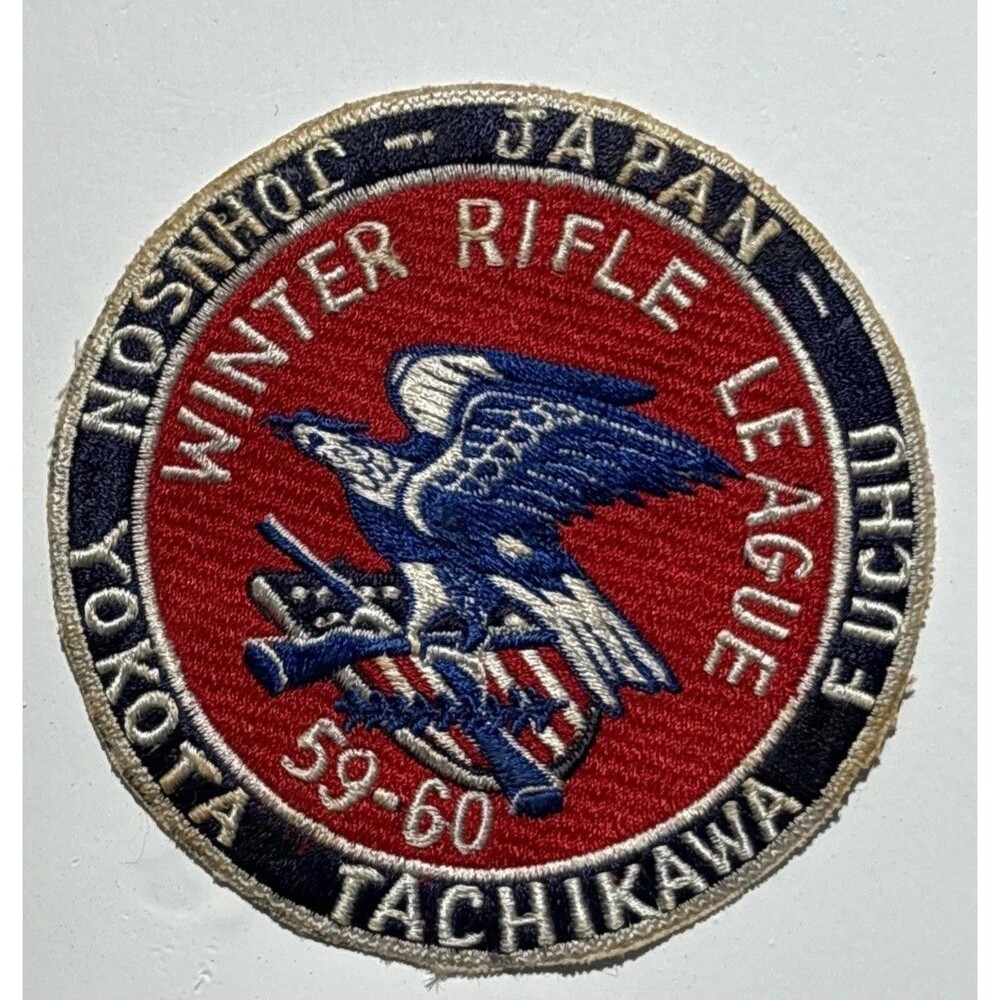 Rare Patch 1959-1960 Yokota Air Base Japan Winter Rifle League Air Force Militar